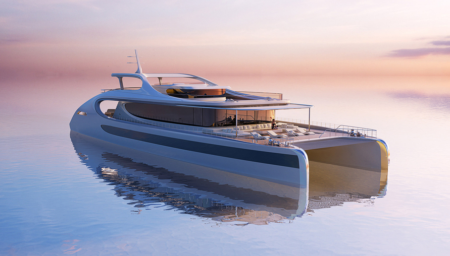 義大利 Oneiric 雙體船,Zaha Hadid 打造永續海上尖兵